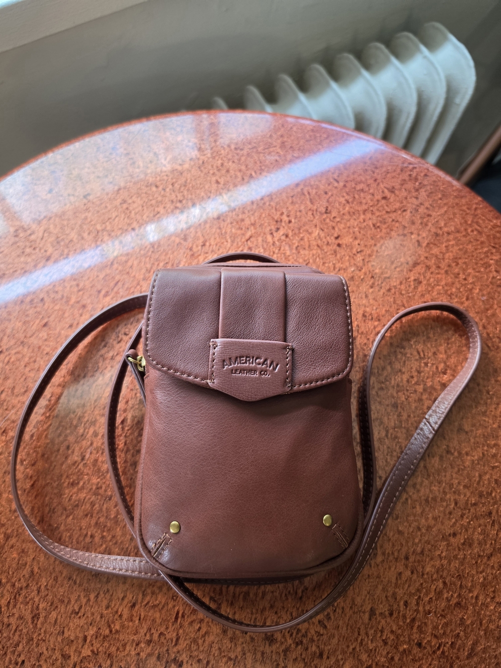 American Leather Co. Gibbon Brown Crossbody Bag